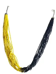 Tyagi-export yellow BLACK multicolour seeds beeds nacklace for women american native style jewellery for women handmade ethnic necklace for party wedding photoshoot