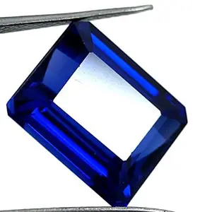 Gemscom 7.25 Ratti Neelam Ring Blue Sapphire Panchdhatu Substitute Blue Sapphire Neelam for Men & Women