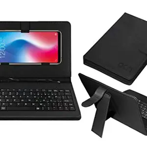 ACM Keyboard Case Compatible with Vivo V9 Mobile Flip Cover Stand Plug & Play Device for Study & Gaming Black