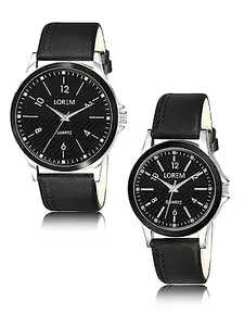 Black Stylish Dial Analog Watch for Lovely Couple LR93-LR340-A