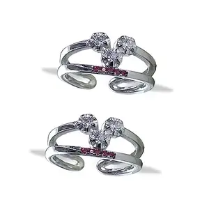 TARAASH 925 Sterling Silver CZ Toe Ring For Women