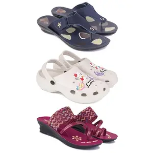 Women's Comfortable Sandal,Casual Lightweight Sandal for Everyday Wear | D_(COMBO-3)-1973-O10-1949-7-EURO-38