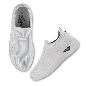 URJO Serena Women's Lightweight Walking Shoes Super Flexible Comfortable Casual Running for Everyday Wear Shoe for Women by Welcome W-Serena-Gry_5 Grey