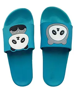 Pampy Angel Panda Women's Flip Flops Slides Back Open Household Comfortable Slippers Blue,40 (Euro)