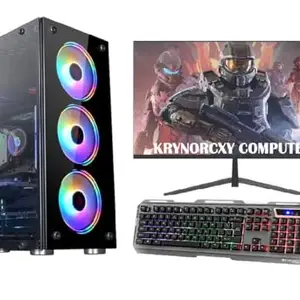 KRYNORCXY Computer Desktop Pc Core i7-2600/HD 2000 Graphics/16GB RAM/19 inch Led Monitor/RGB Keyboard and Mouse/RGB Cabinet/Windows 10 Pro/WiFi-Ready to Play (512GB SSD)