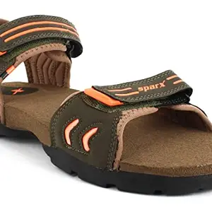 SPARX Men SS-106 Olive Floater Sandals (Size - 8)