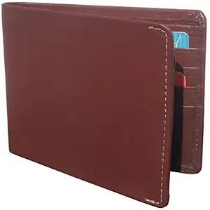 Men Brown Original Leather RFID Wallet 10 Card Slot 2 Note Compartment