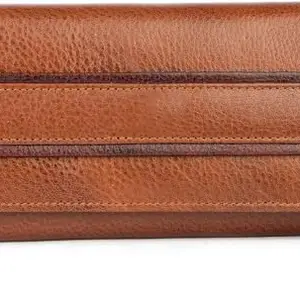 REEDOM FASHION Genuine Leather Women Evening/Party, Travel, Ethnic, Trendy, Casual, Formal Tan Genuine Leather Wallet (4 Card Slots) (Tan) (RF4646)