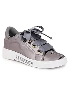 Sapatos Womens Casual Shoes, Running Shoes, Ideal for Women, Walking, Gym, Trekking, Hiking, Jogging, Comfortable, Stylish, Long Lasting, Light Weight and Durable (ST-5190-Grey-36)
