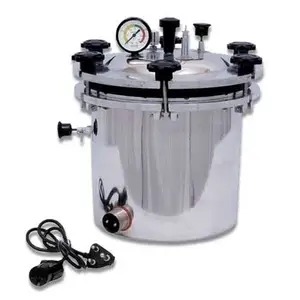 NAUDH Autoclave Aluminium Pressure cooker type, Electric (Capacity and Size approx. 21 Ltrs, 12" Dia. X 12" H)
