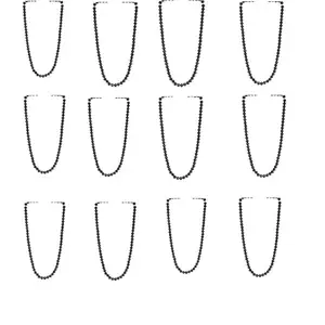 Black Crystal Bracelet Mala, Pack of 6, Stone Beaded Wrist Mala for Men and Women