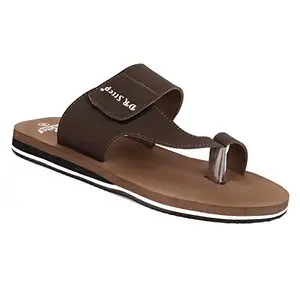 DR STTEP Men's Brown Synthetic OrthoPedic Eva Insole Outdoor Slip-on Slippers