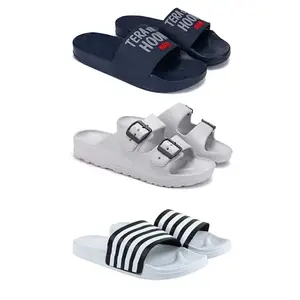 DRACKFOOT Men's Sandals | Lightweight Wear| Stylish & Easy to Wear For Men'S GRT-SAN-(3-COMBO)-1588-3114-3026-6