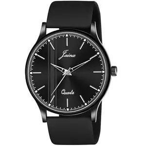jainx Black Silicone Band Analog Watch for Men - JM7172