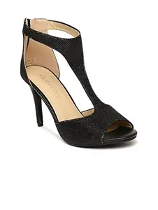 Addons Shimmered Slingback Design Heel Sandal Black - 7 UK/India (40 EU)