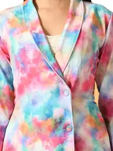Myshka Women Multicolor Printed Ombre Jacket (Size-XL)