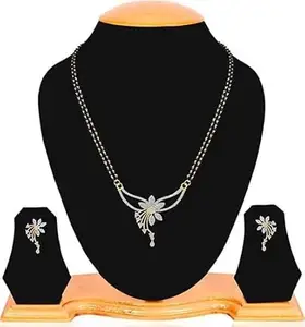 Bridal American Diamond Jewellery Set | Wedding Necklace Combo