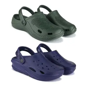 BERSACHE Lightweight Stylish Clog with Sole for Men-6068+6062 Multicolor