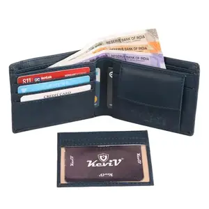 Keviv Leather Wallet for Men - Blue (GW120-BLU3)