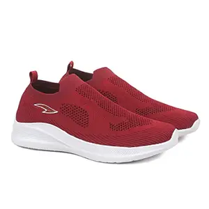 ASIAN Wind-03 Sports Running,Walking & Gym Shoes with Eva Sole Casual Lightweight Slip-On Shoes for Men's & Boy's (Maroon, Numeric_12)