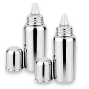 RB POINT (240 ML, Pack of 2 Milk Bottle) Pure Stainless Steel Feeding Bottle, Sipper New Born Baby/Toddlers/Infants for Drinks//Milk/Water