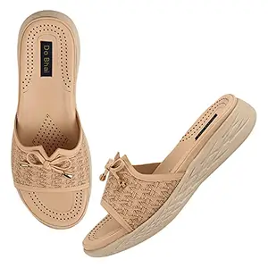 Do Bhai Ortho Care Orthopaedic Comfort Sole Beige Flip-Flop and House Slipper for Women