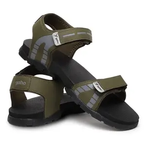 YOHO TrailMark 003 Sports Sandals for Men | Comfortable & Lightweight | Flexible & Breathable | Footpharma footbed | Anti-Skid Footwear for Trekking, Hiking & Outdoor | Olive Green - UK 10