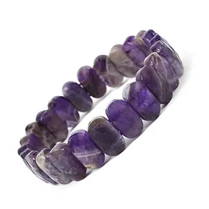 Reiki Crystal Products Amethyst Handmade Bracelet for Unisex Adult (Purple)