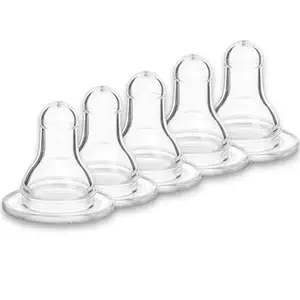 RB POINT Infant Nipple for All Type Feeding Bottles (Pack of 5 Nipple, Silicone)