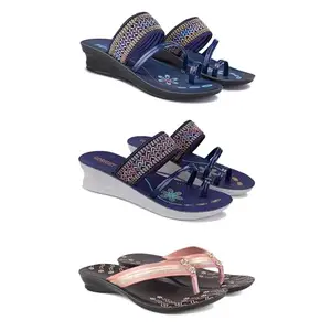 Women's Sandals | Lightweight | Stylish & Easy to Wear For Women's GR-SAN-(3-COMBO)-1953-1947-1956-8