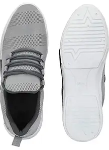 Men's Foam Relaxing Shoes for Running,Walking (Grey, Numeric_5)