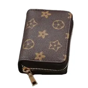 Kesariya Fashion Wallet for Women/Men | Card Holder for Men & Women | Leather Wallet for Id, Visiting Card, Business Card, ATM Card Holder | Slim Wallet | Zipper Closure(Brown)