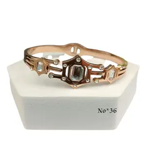 Blingoria Designer Bracelet for Girls & woman Anti Tarnish Stylish Bracelet for girls Rose gold Kada for Women