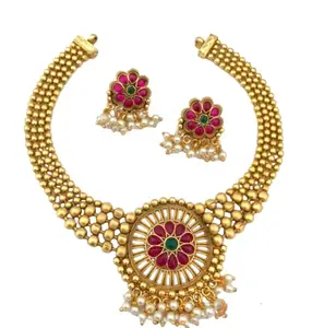 Moksha Art Women No Metal Type No Gemstone Classic Jewellery Set (Multicolour) |898