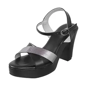 Metro Womens Synthetic Black Sandals (Size (7 UK (40 EU))