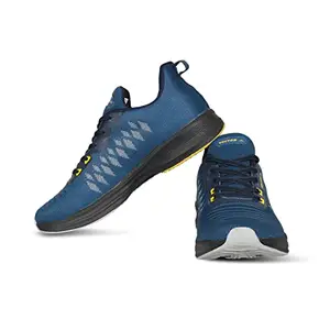 Vector X RS-1300 Running/Jogging/Walking Gym Unisex Laceup Light Weight Shoes Blue-Yellow