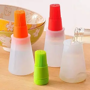 AIM Silicone Cooking Oil Bottle with Basting Brush (Assorted Colour)