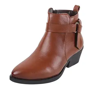 Mochi Womens Synthetic Tan Boots (Size (6 UK (39 EU))