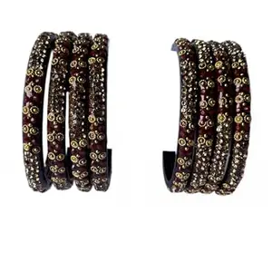 Karaavi Exquisite Glass Bangle Kada Set Elevate Your Style With Stunning Designs Perfect For Every Occasion, Pack Of 8 -B264