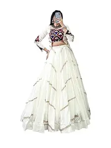 Women's Trending Designeer Tussar Silk Lehenga Choli Print with Foil Work With Unstitched Blouse Patola Print Adorned with Foil Work For Navrati || Wedding