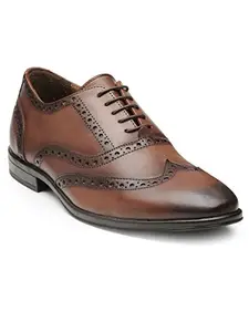 TEAKWOOD LEATHERS Teakwood Genuine Leather Formal Oxford Office Shoes for Men(Brown1)