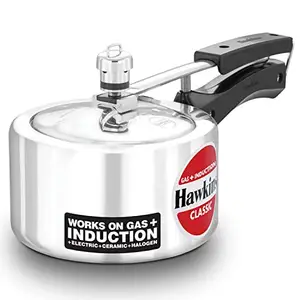 Hawkins 1.5 Litre Classic Aluminium Pressure Cooker, Induction Inner Lid Cooker, Pan Cooker, Best Cooker, (ICL15)