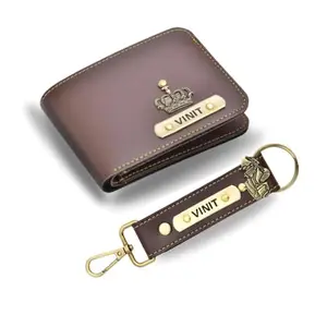 NAVYA ROYAL ART Leather Men's Wallet and Keychain Combo Pack for Gift/Combo Set - Brown 10