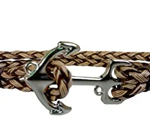Just Click Fashion Brown Anchor Designer Bracelet for Men's