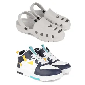 DRACKFOOT Men's Stylish Casual Shoes | Comfortable & Trendy Daily WearPremium Casual Shoes for MenGRT-SPO-(2-Combo)-3135-1074-6 Multicolor