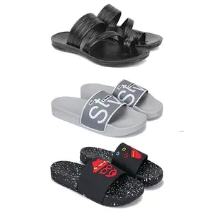 DRACKFOOT Men's Sandals | Lightweight Wear| Stylish & Easy to Wear For Men's GRT-SAN-(3-COMBO)-3152-1589-3034-6