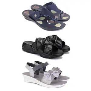 Women's Comfortable Sandal,Casual Lightweight Sandal for Everyday Wear | (COMBO-3)-1973-1889-1971-5-EURO-36