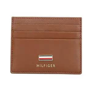 Tommy Hilfiger Jesse Mens Leather Card Holder Brown
