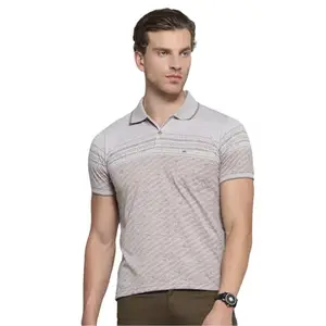 Monte Carlo Men's Regular Fit Polo T-Shirt | Half Sleeve | Striped Collared Tee | Casual Everyday Wear | Stylish & Comfortable Tshirt for Men Brown XL_(Pack of 1)