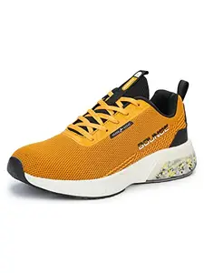 ABROS Men's Bounce ASSG1131 Sports Shoes -Mustard/Black-10UK